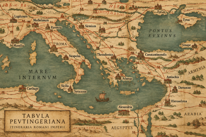 Omnes Viae Itinerarium Romanum - Google Maps from AD 400