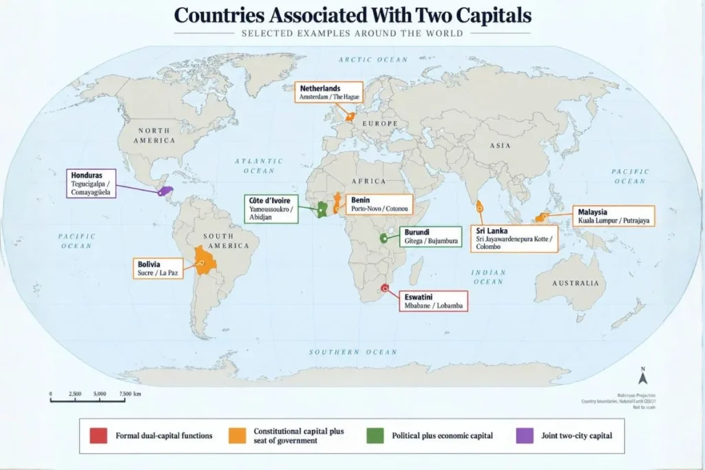 How Many Countries Have Two Capitals?