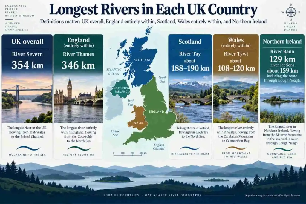 The Longest River in Each UK Country