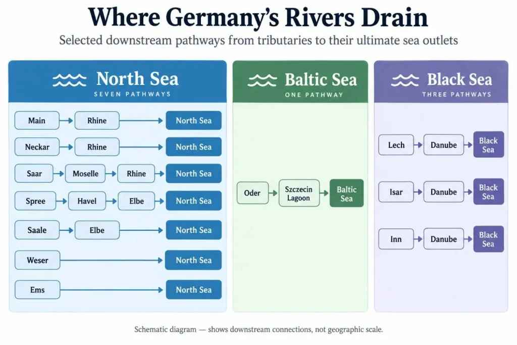 Where Do Germany’s Rivers Drain?